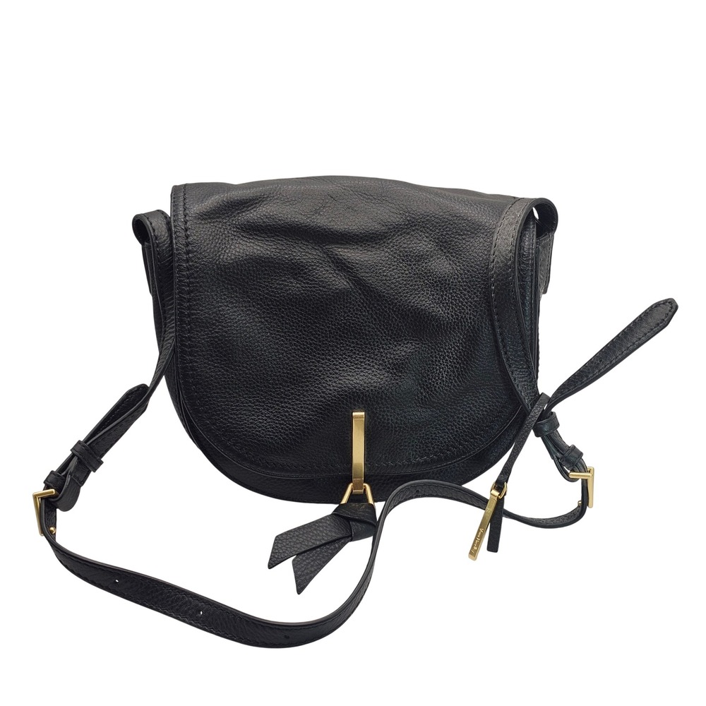 Vera Bradley Carson Saddle Crossbody Bag Black Minimalist Classic Deadstock